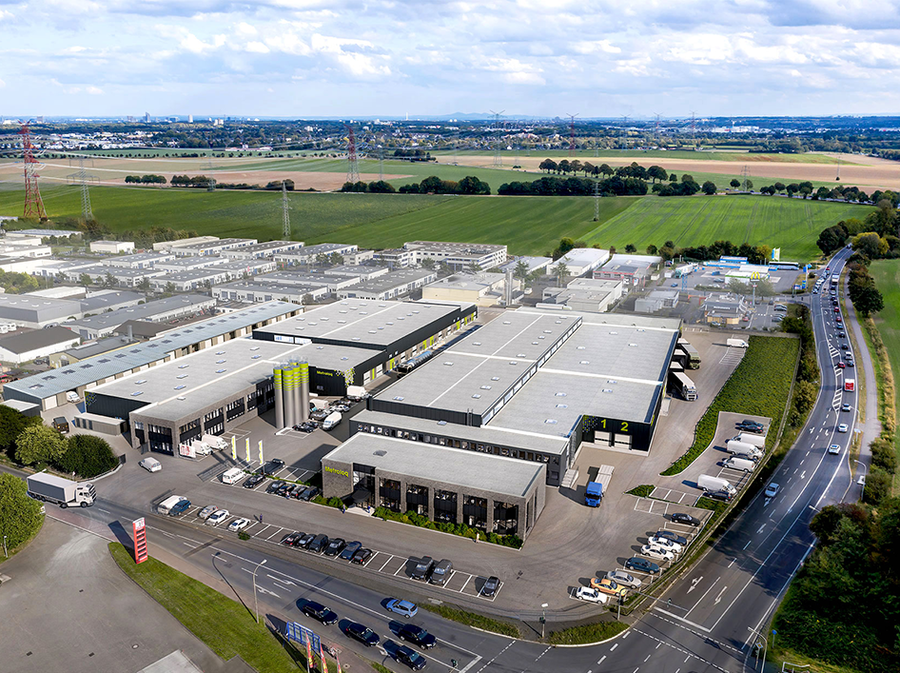 Aerial view of Metroloq Business Park in Pulheim
